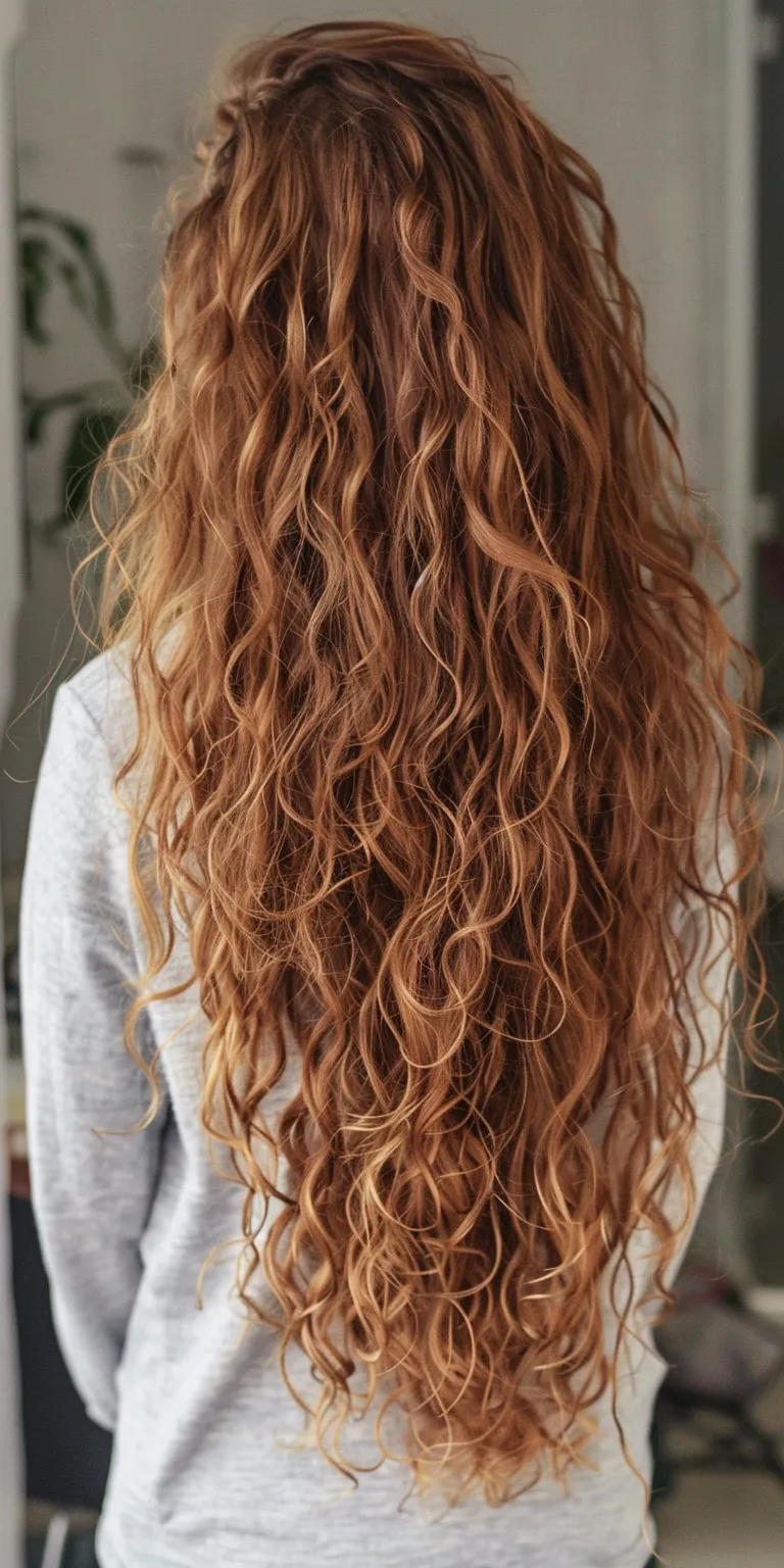 curly hairstyles for long hair Layered hair, Mermaid Curly Ringlets, Long