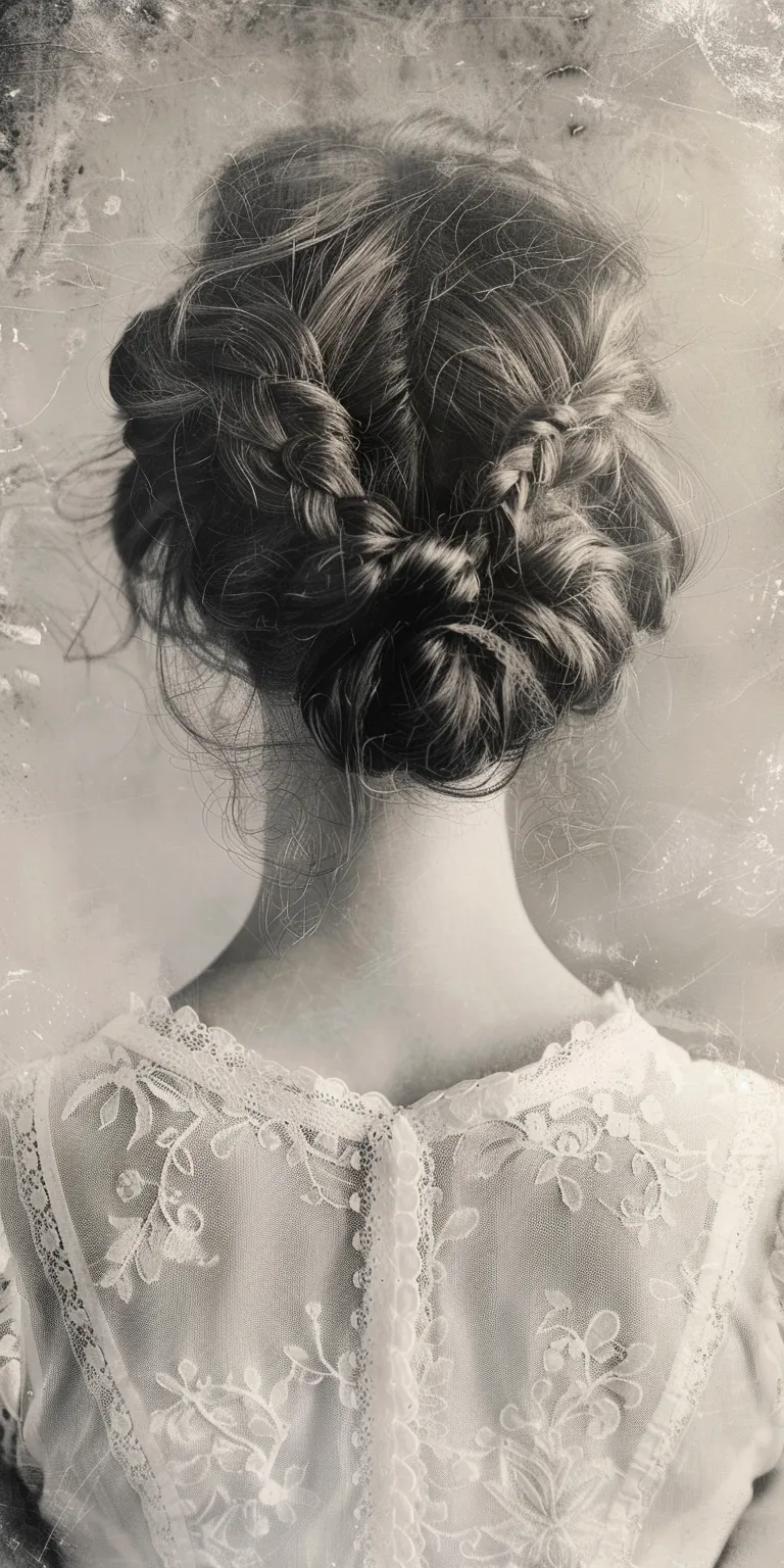 victorian hairstyles Milkmaid braid, Updo, Chignon, Historical Christian hairstyles, French braid