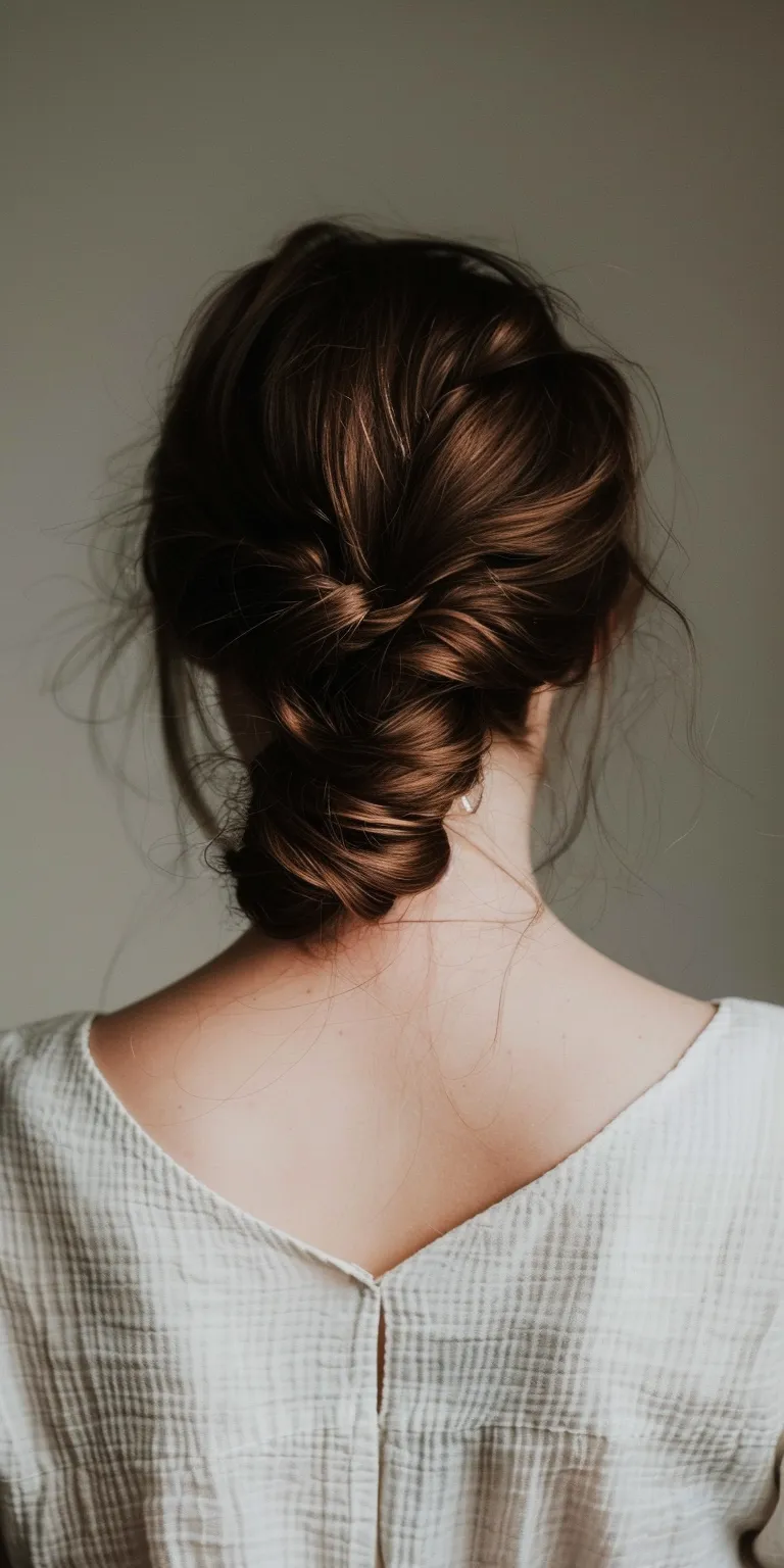 aesthetic hairstyles French braid, Chignon, Updo, twist, Milkmaid braid