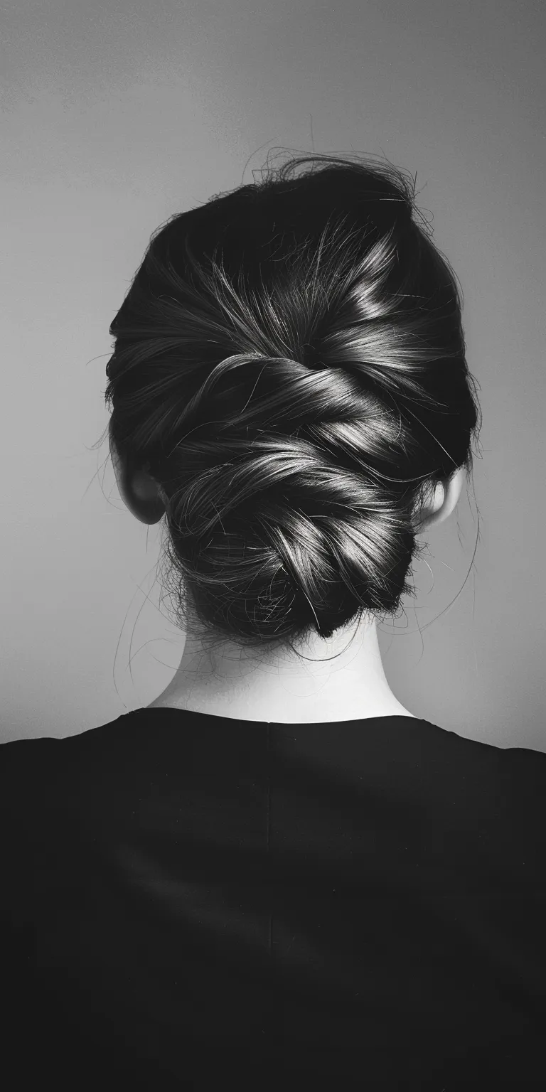 difference hair styles Chignon, Updo, French twist, braid, Milkmaid braid