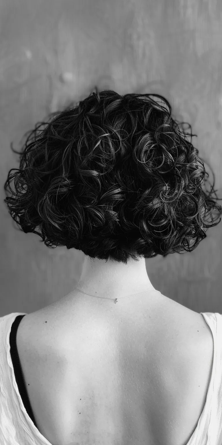 short curly hair styles Asymmetric cut, Digital perm, Ringlets, Finger wave, Japanese women's hairstyles