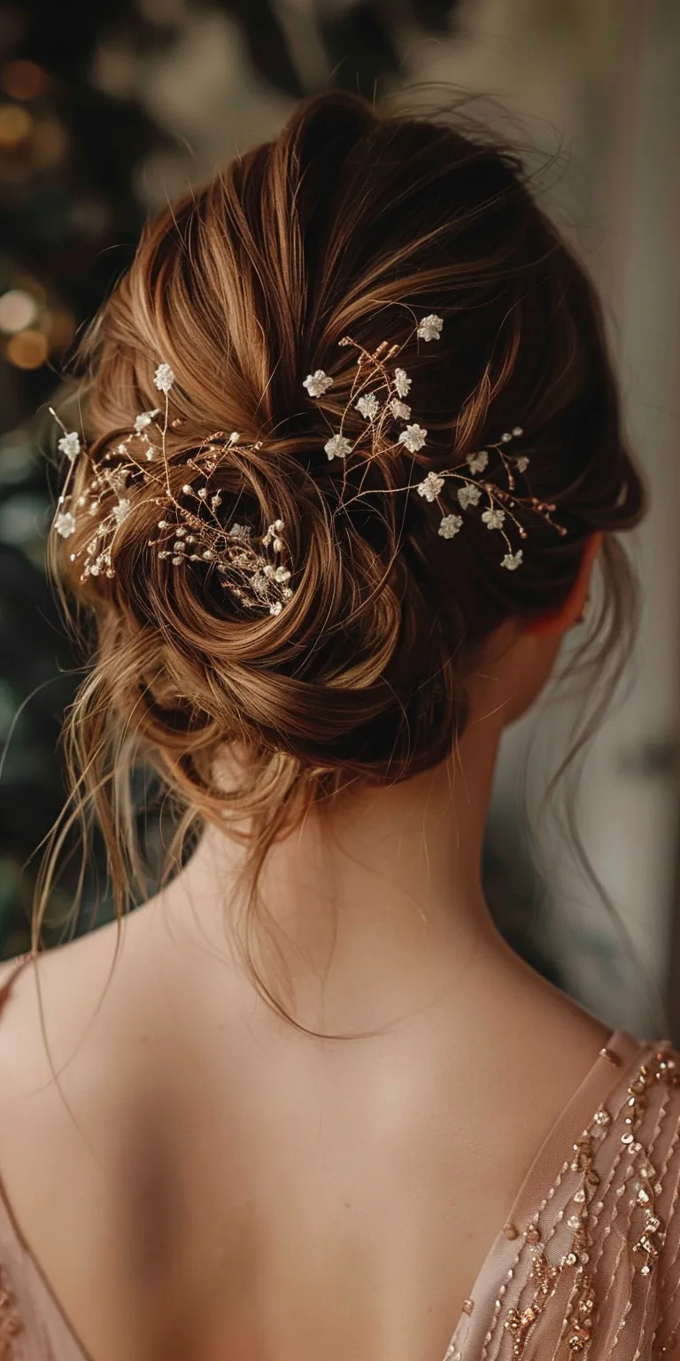 wedding hairstyles for bridesmaids Updo, Milkmaid braid, Chignon, Boho braids, Braid