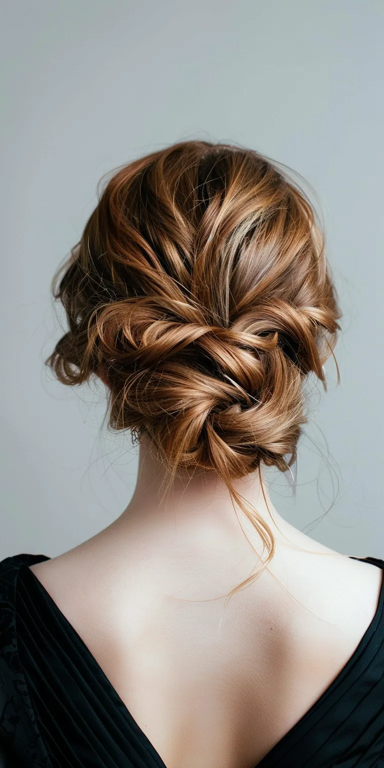 updo hairstyles for long hair Updo, Chignon, French twist, braid, Milkmaid braid