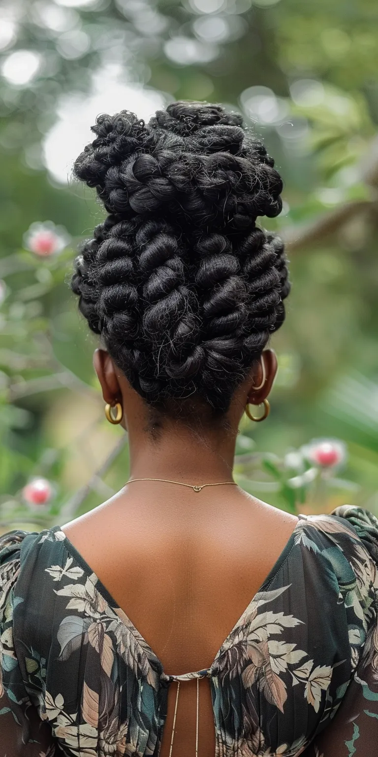 easter hairstyles Hair twists, Updo, Crochet braids, Afro puffs, Waterfall braids