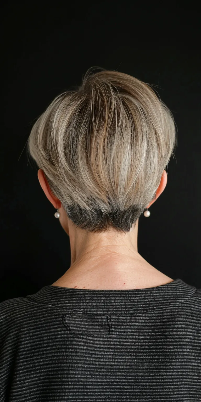 hairdos for older women Asymmetric cut, Short brush Tonsure, Pixie Pompadour