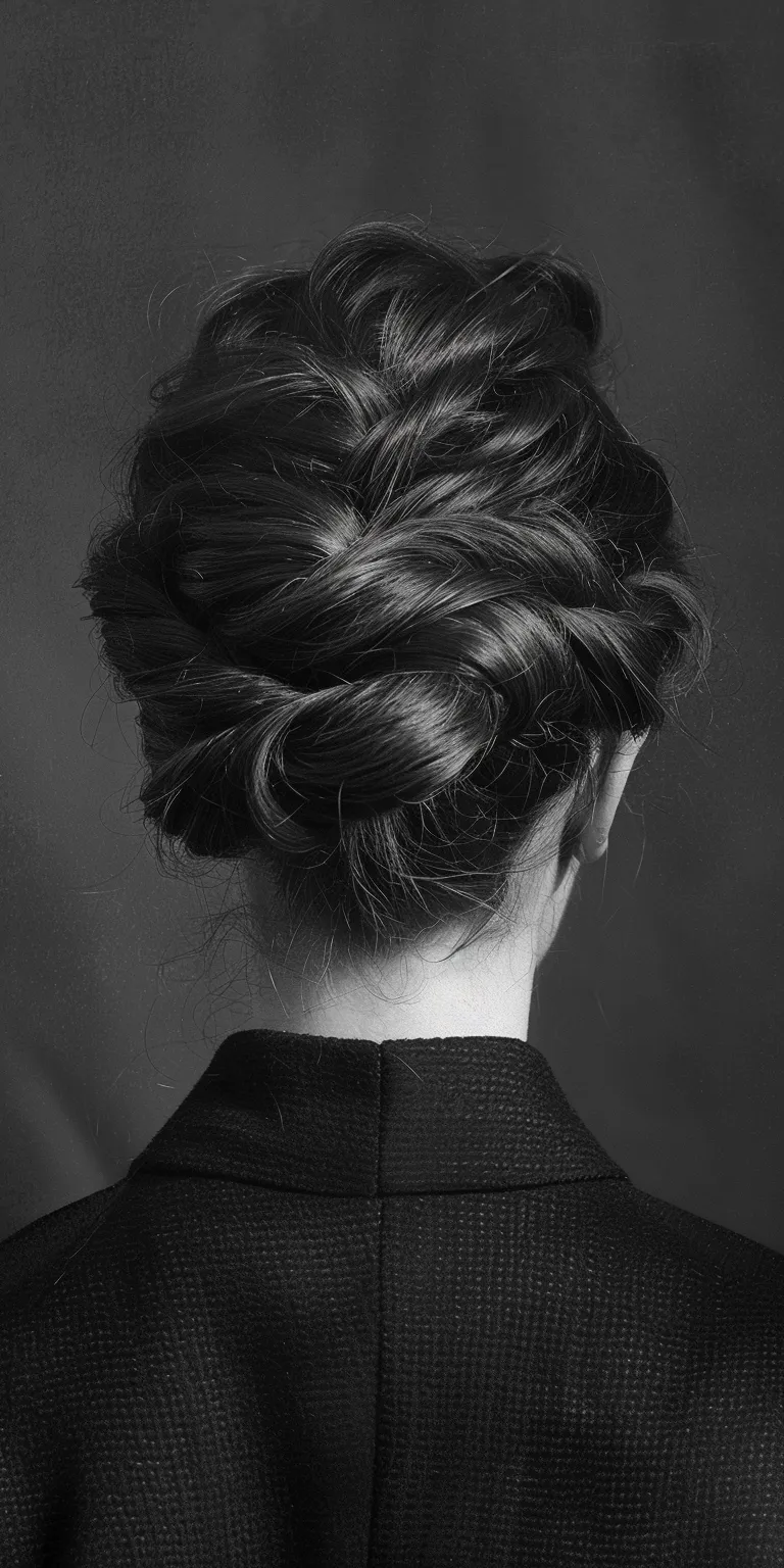 gentleman hairstyle Chignon, Updo, French twist, Milkmaid braid, braid