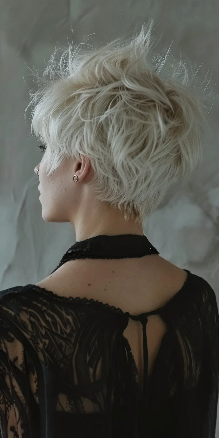 short shag haircuts for women Asymmetric cut, Pixie Feathered hair, Updo, Butterfly haircut