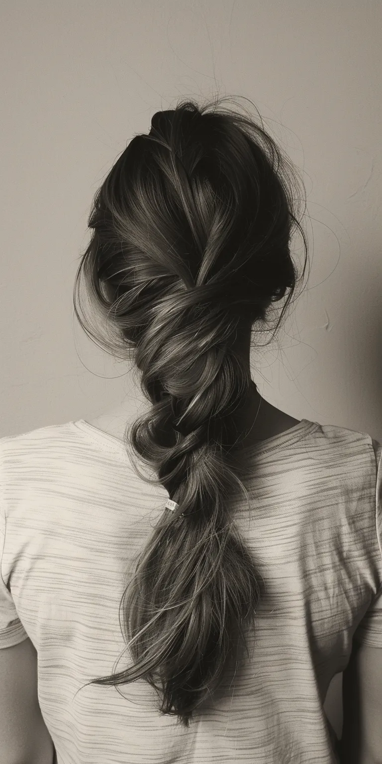 cute hairstyles for long hair French braid, Braid, Chignon, Milkmaid twist