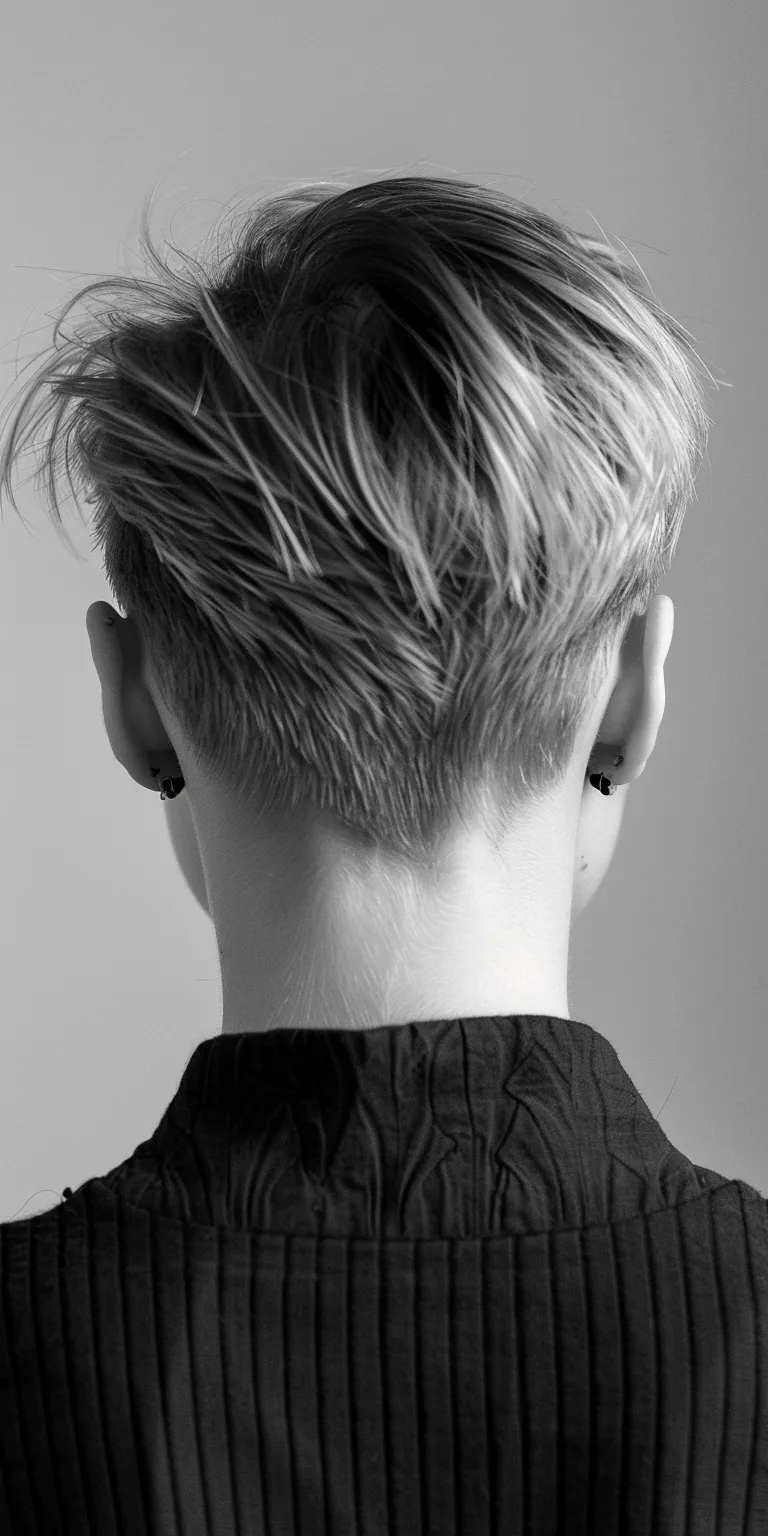 different haircuts for women Short brush cut, Asymmetric back and sides, Mohawk, Frosted tips