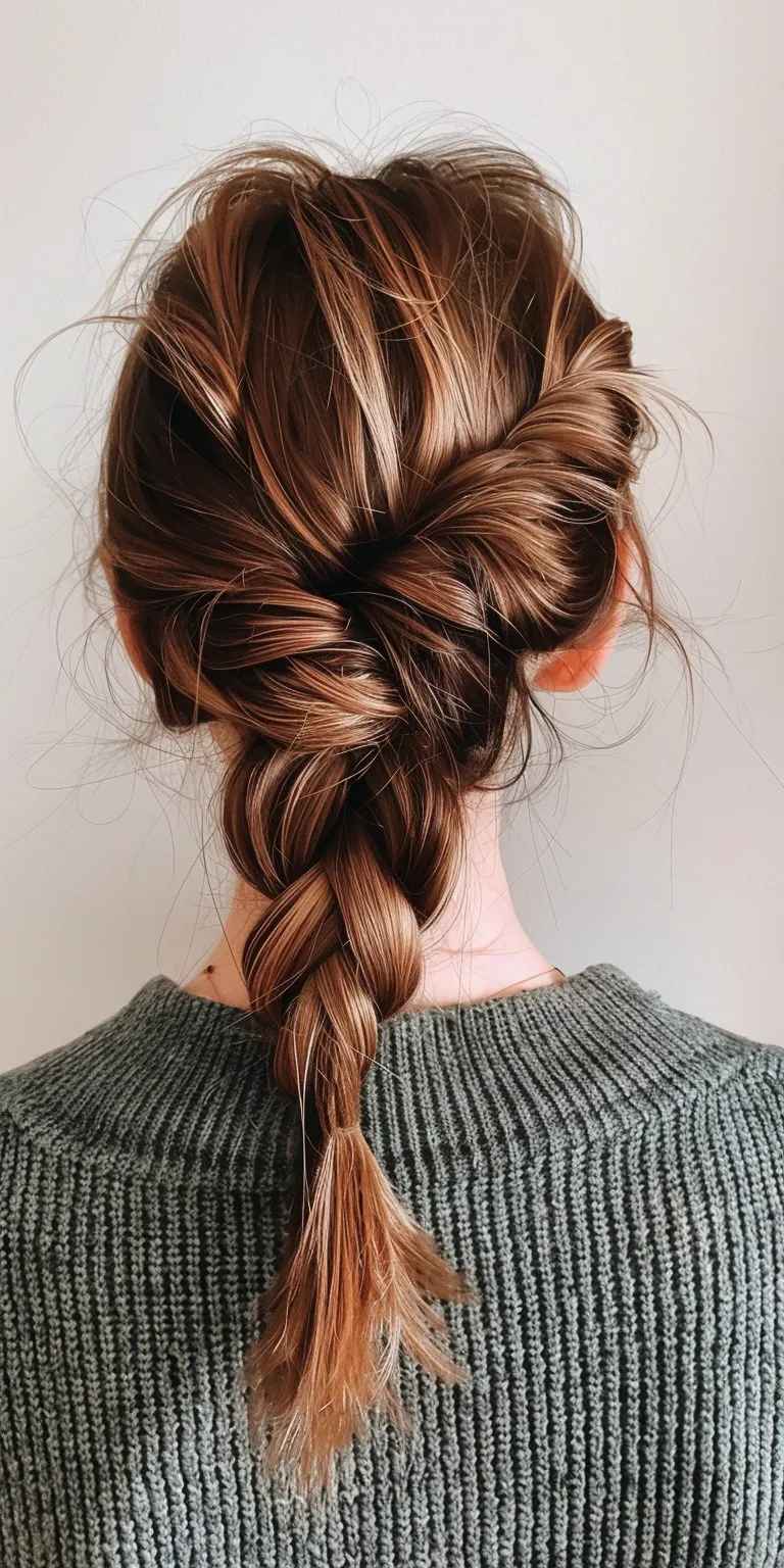 cute easy hairstyles Updo, French twist, Chignon, braid, Waterfall braids