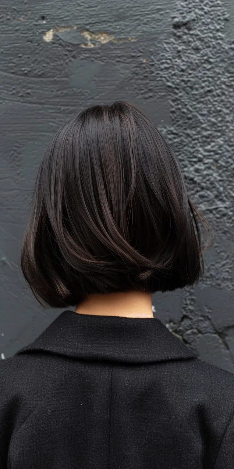 short bob hairstyles Asymmetric cut, Bob Japanese women's hairstyles, Layered hair, Short brush cut