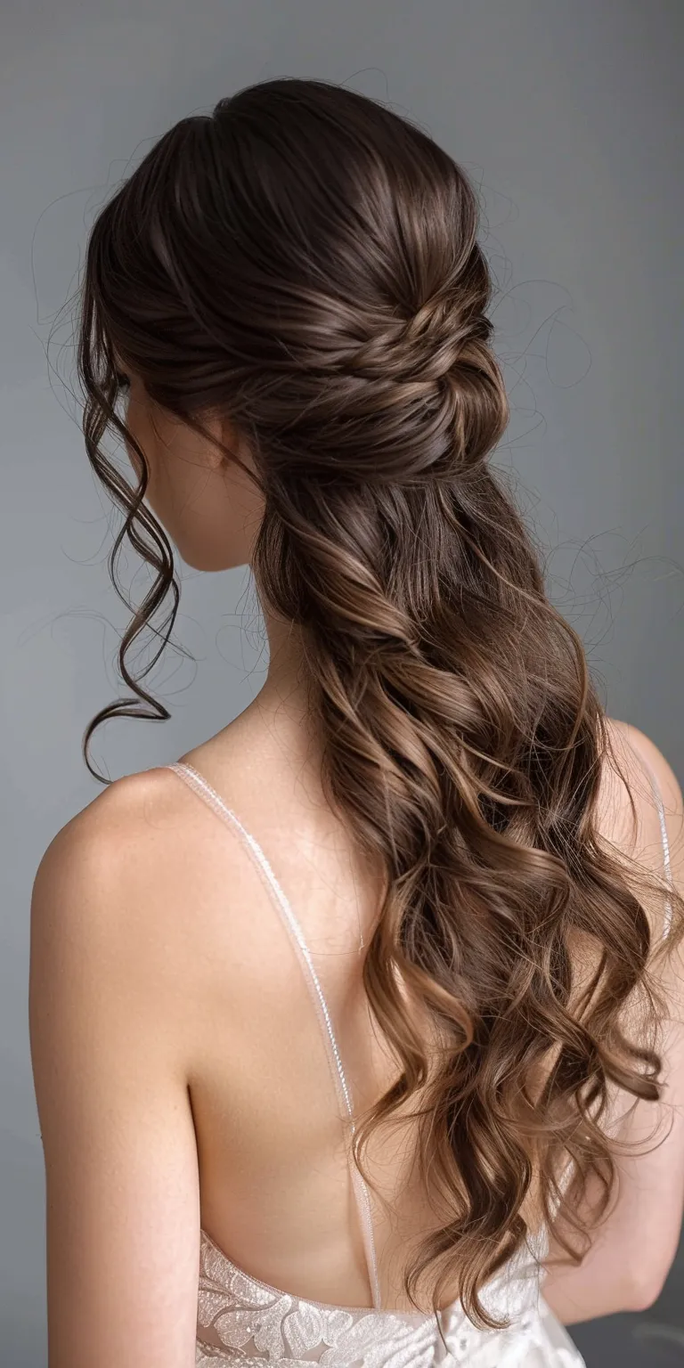 half up hairstyles Waterfall braids, French braid, Milkmaid Braid, Boho braids