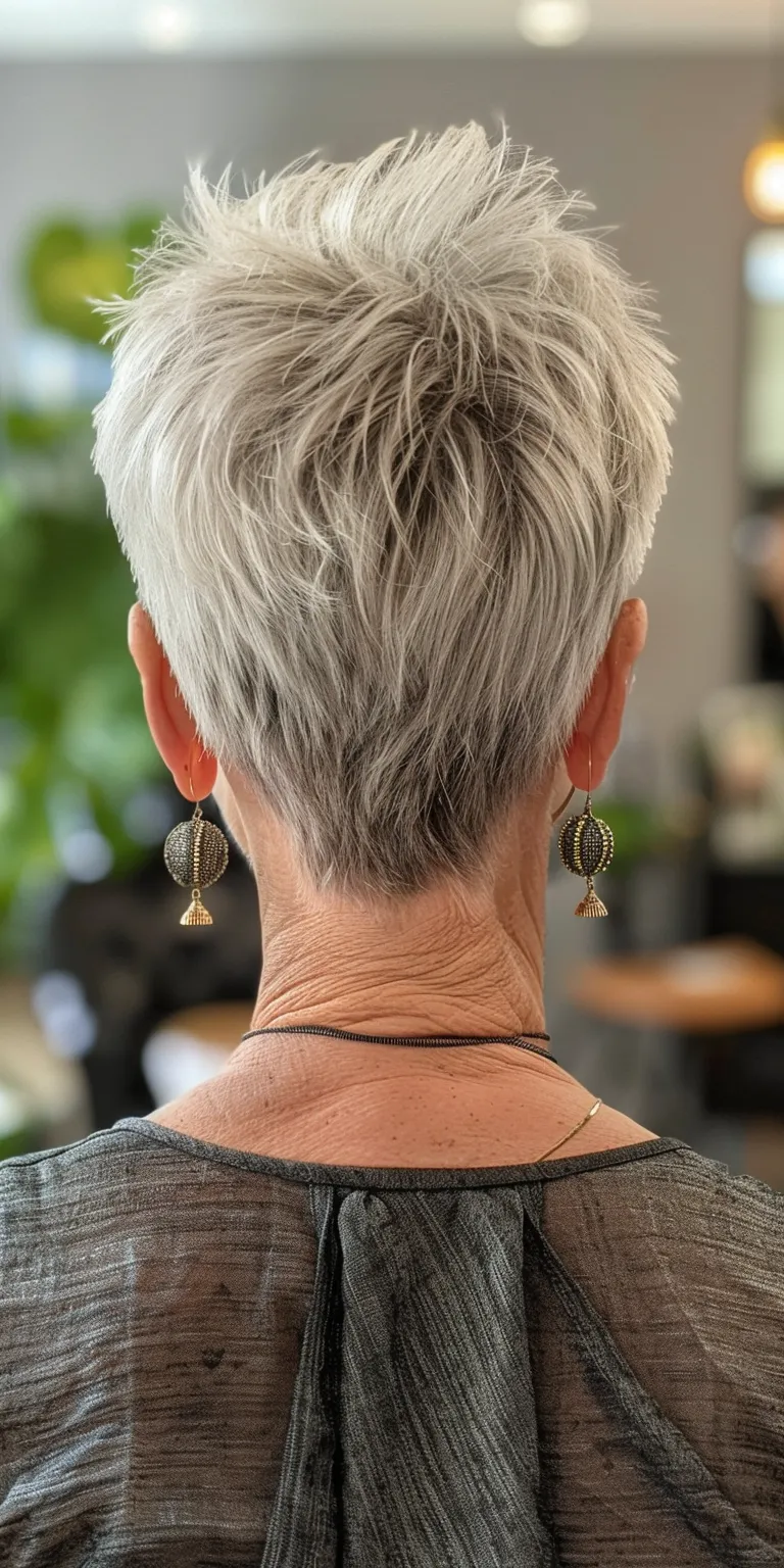 short haircuts for women over 60 Short brush cut, Asymmetric Pompadour, Tonsure, Pixie cut