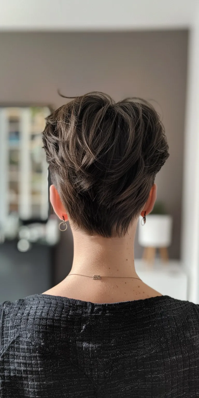 different haircuts for women Updo, Chignon, French twist, Asymmetric cut, Short brush cut