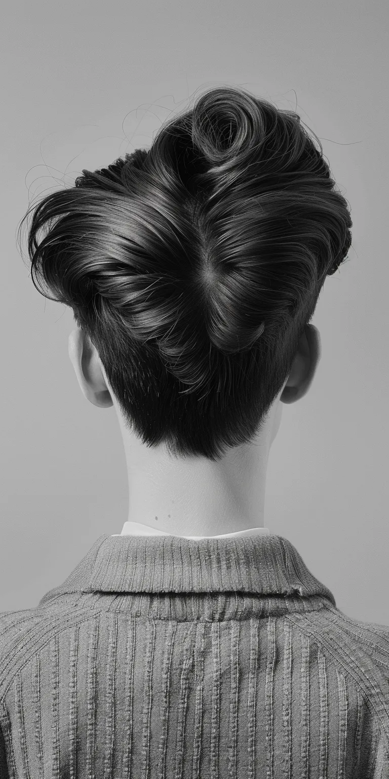 androgynous hairstyles Pompadour, Chignon, Updo, Asymmetric cut, French twist