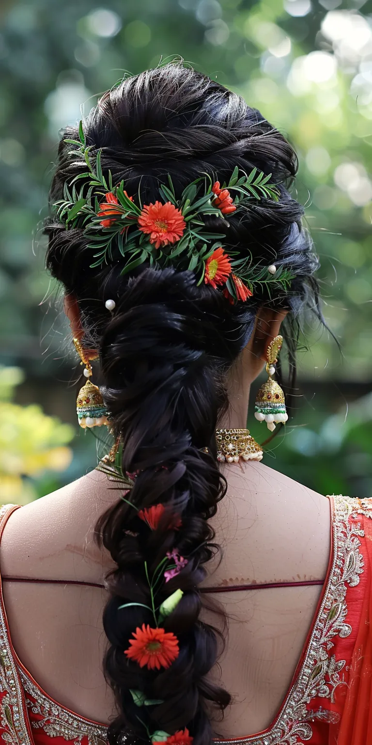 indian hair styles Boho braids, Waterfall Updo, Milkmaid braid, Braid