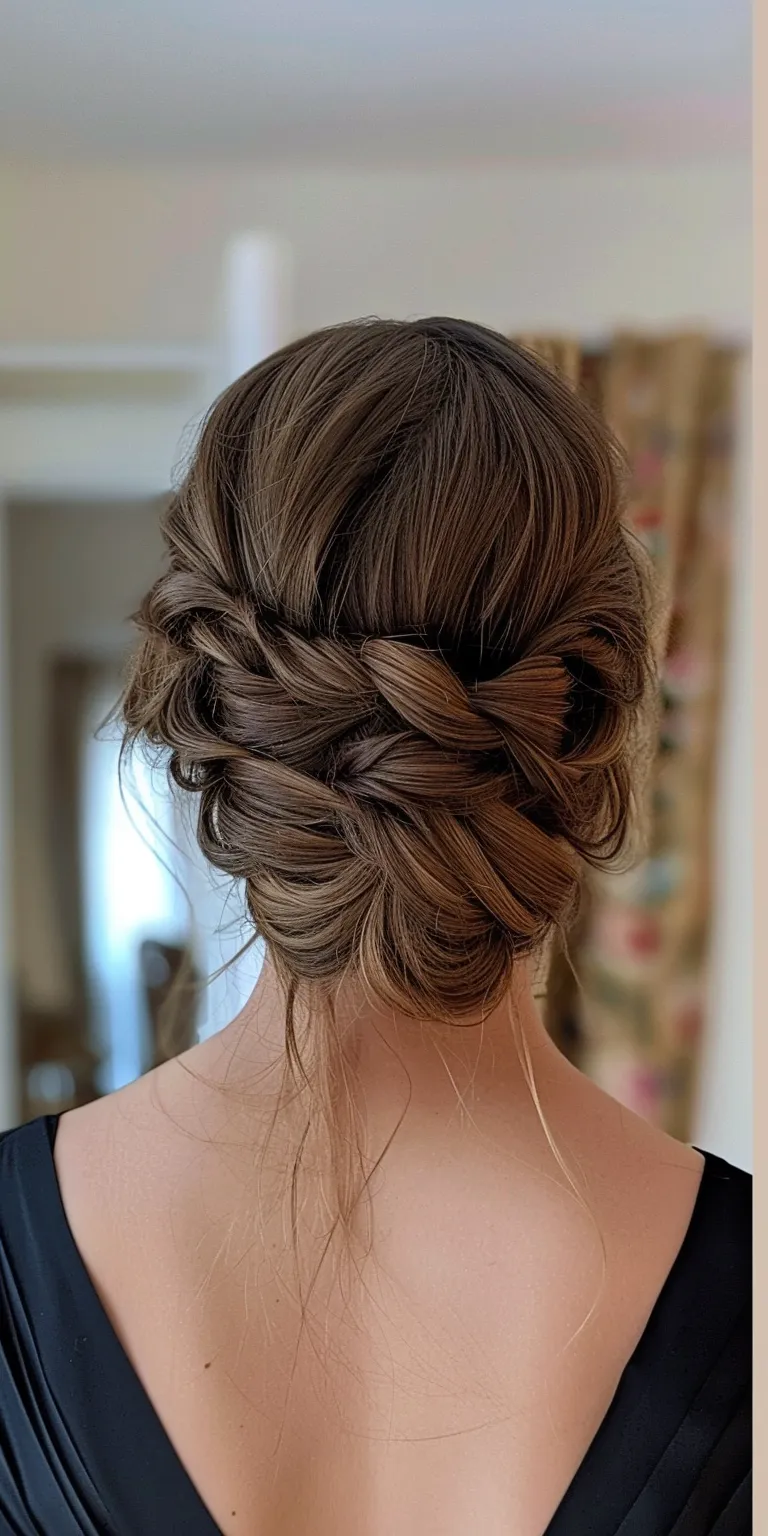 hair styles list Updo, French twist, Waterfall braids, Milkmaid braid, braid