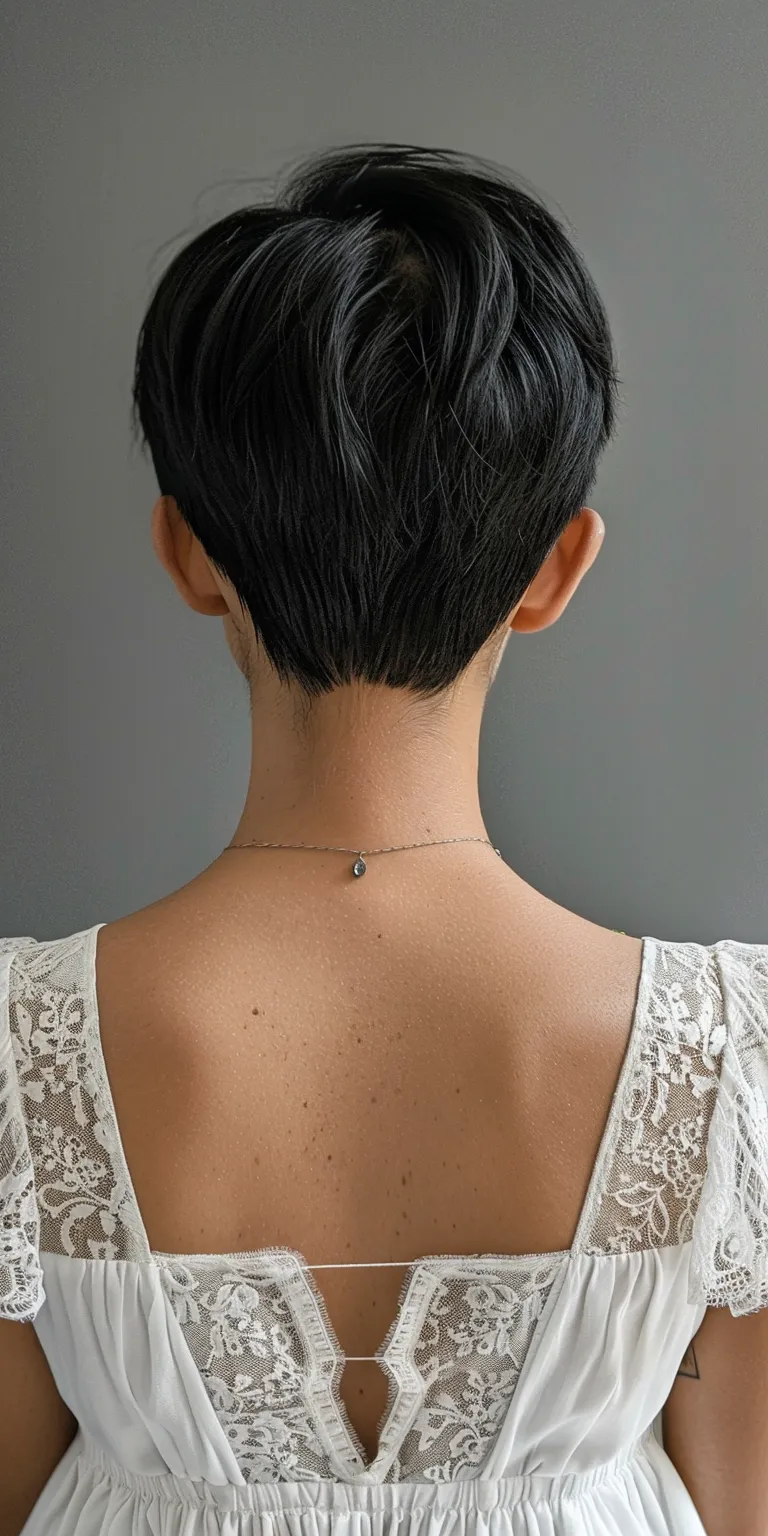 short layered haircuts Asymmetric cut, Pixie Short brush Japanese women's hairstyles, Butterfly haircut