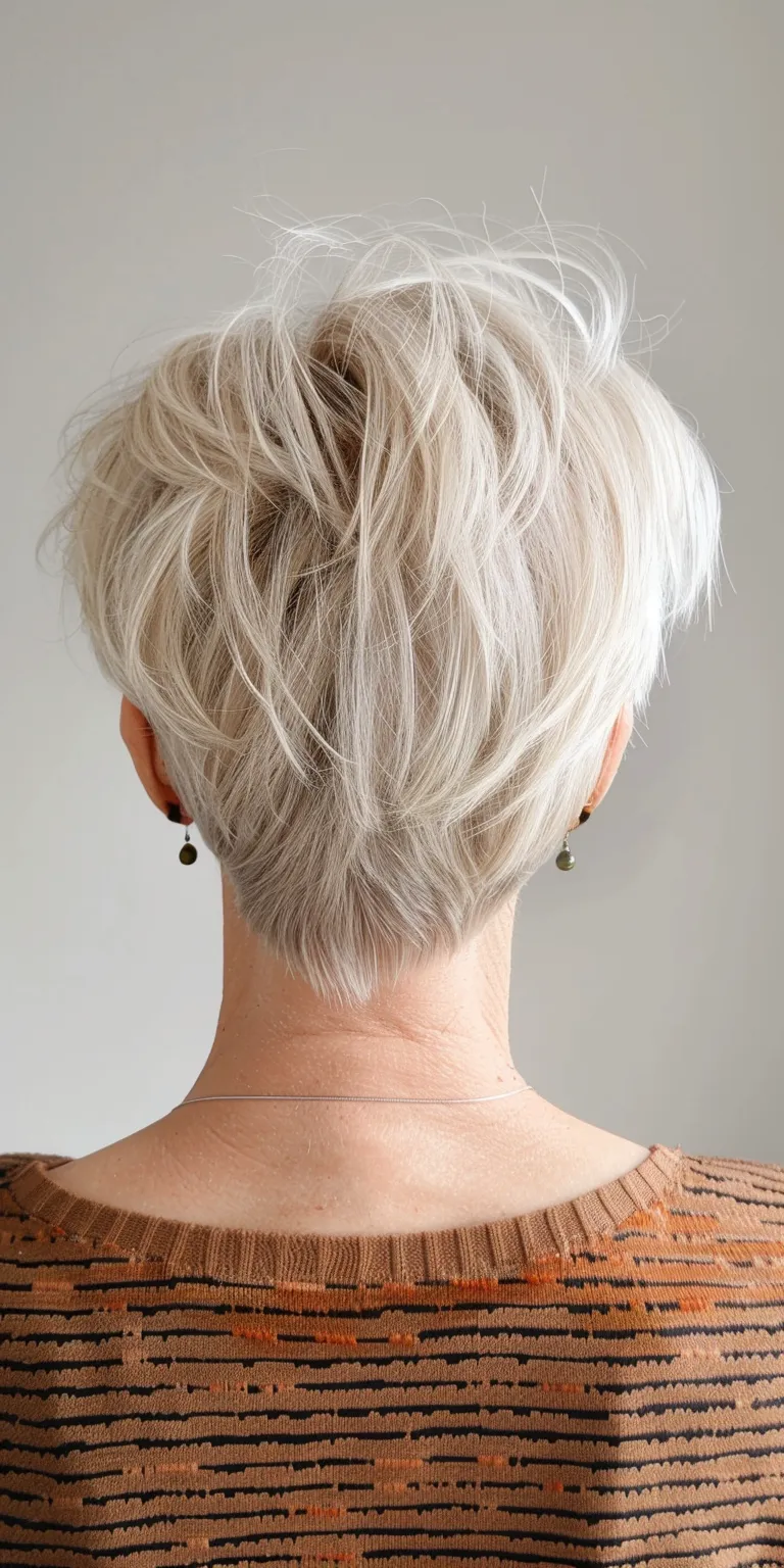 short hairstyles for women Asymmetric cut, Pixie Feathered hair, Layered Chignon