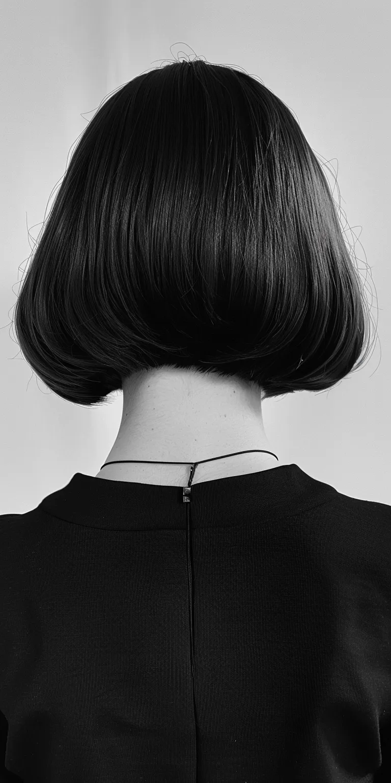 short straight hairstyles Asymmetric cut, Bob Tonsure, Chignon, Butterfly haircut