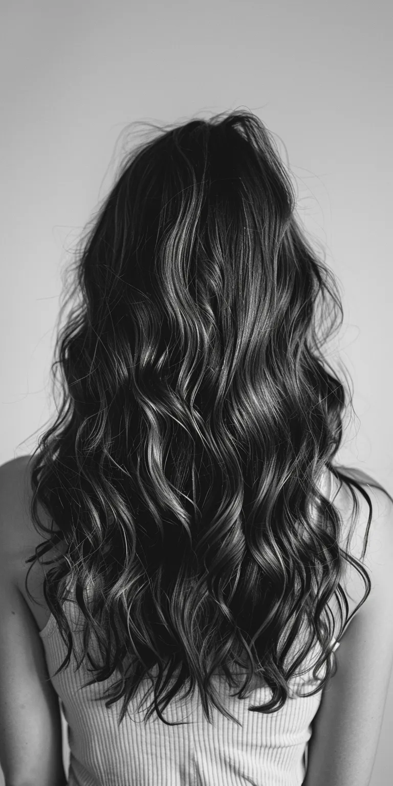 wavy hairstyles Layered hair, Long Mermaid Curly Ringlets