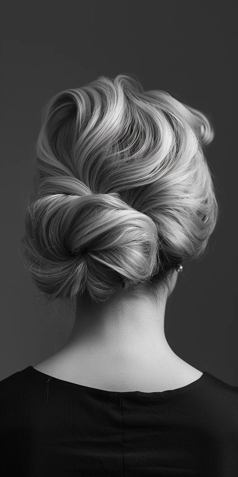 noble haircuts Chignon, Updo, Finger wave, French twist, Bouffant