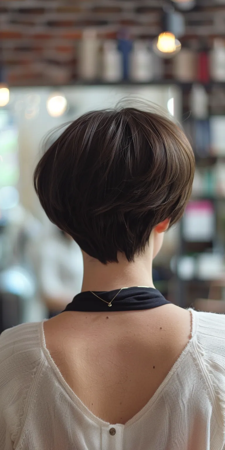 short sassy haircuts Asymmetric cut, Butterfly haircut, Japanese women's hairstyles, Pixie Short brush cut