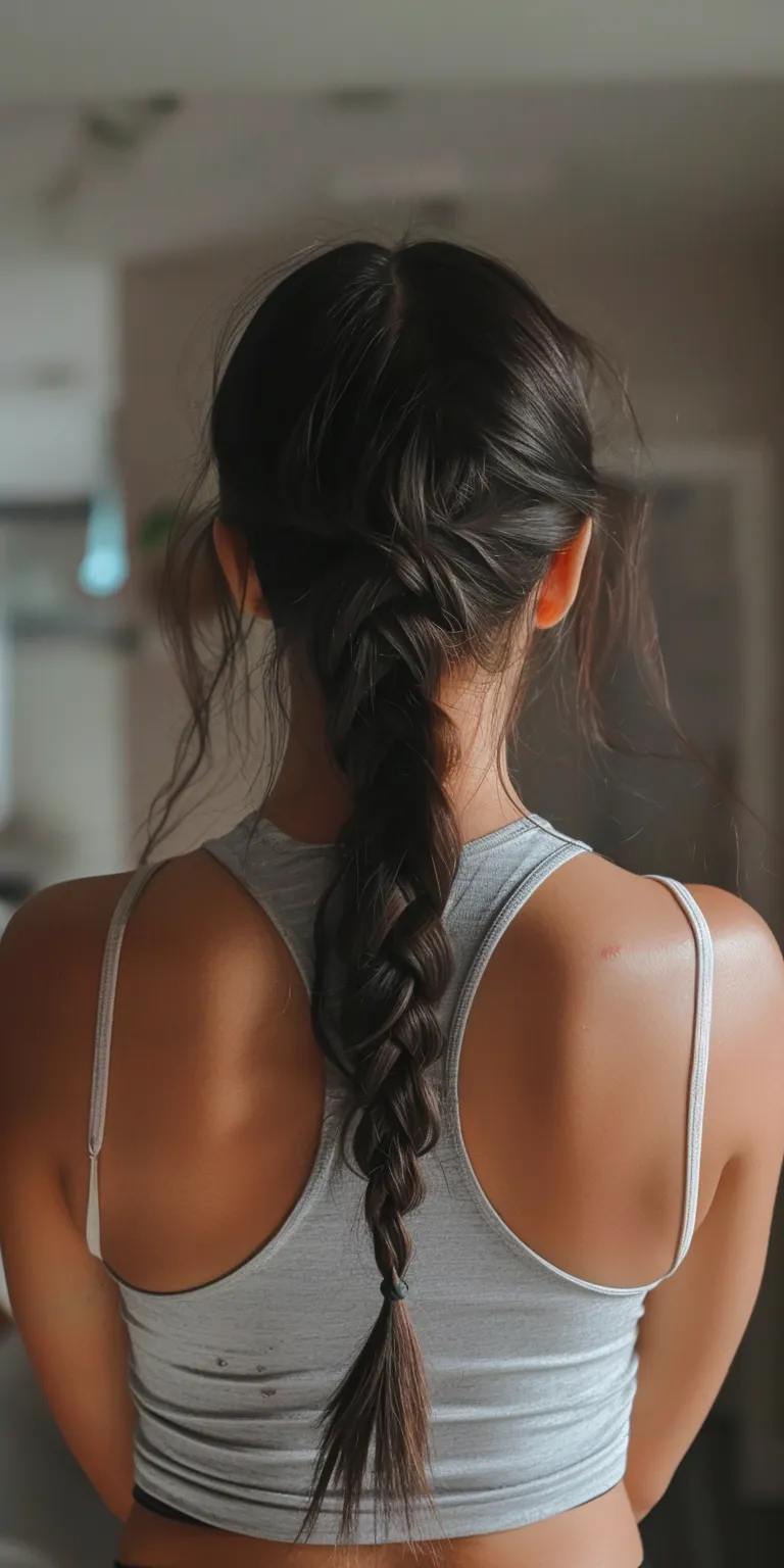 workout hairstyles Braid, French braid, Waterfall braids, Ponytail, Pigtail