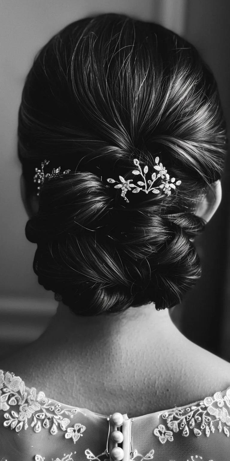 hair bun styles Chignon, Updo, Milkmaid braid, Ballerina bun, French twist