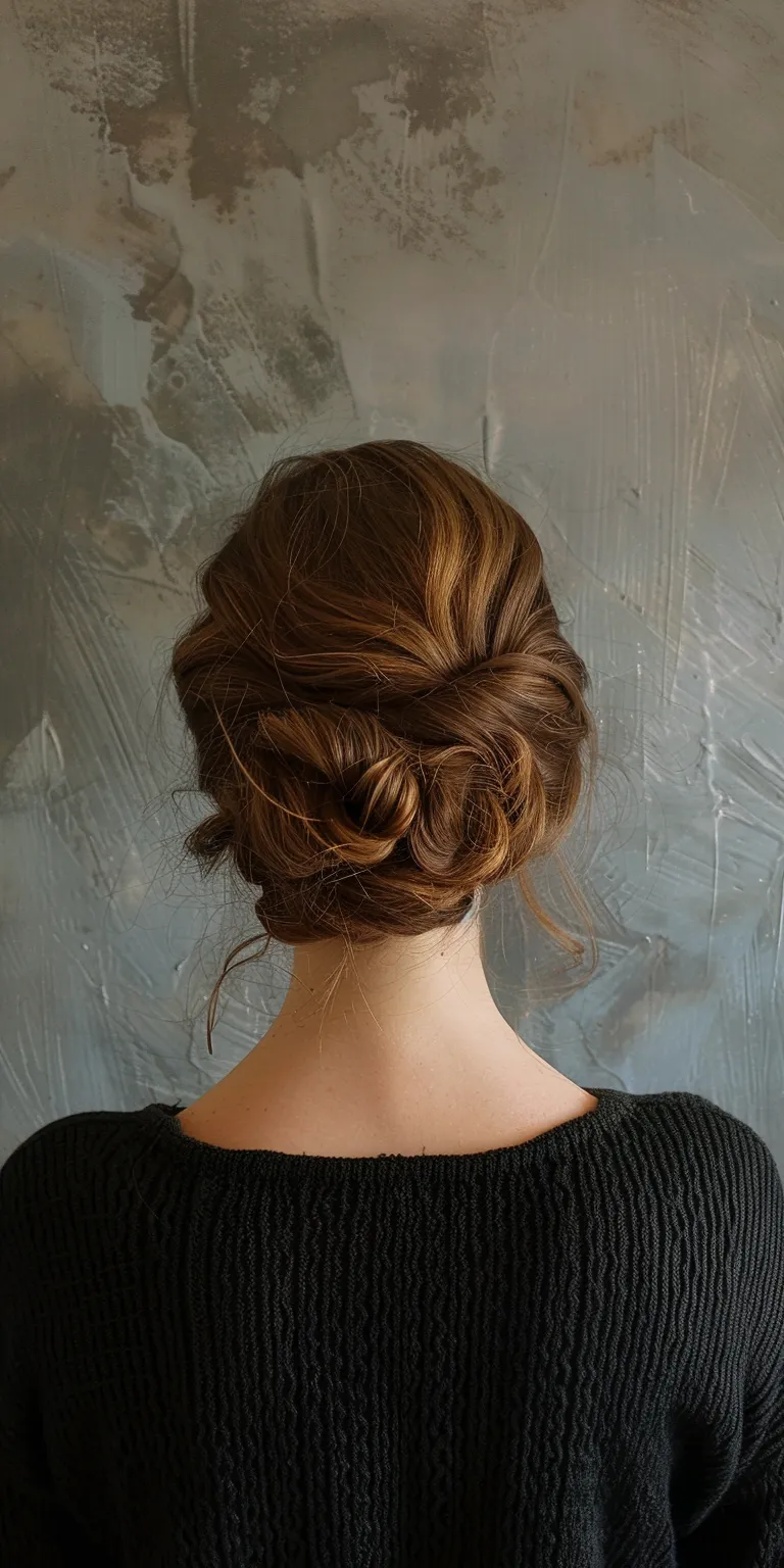 different hairstyles Updo, Chignon, Milkmaid braid, French twist