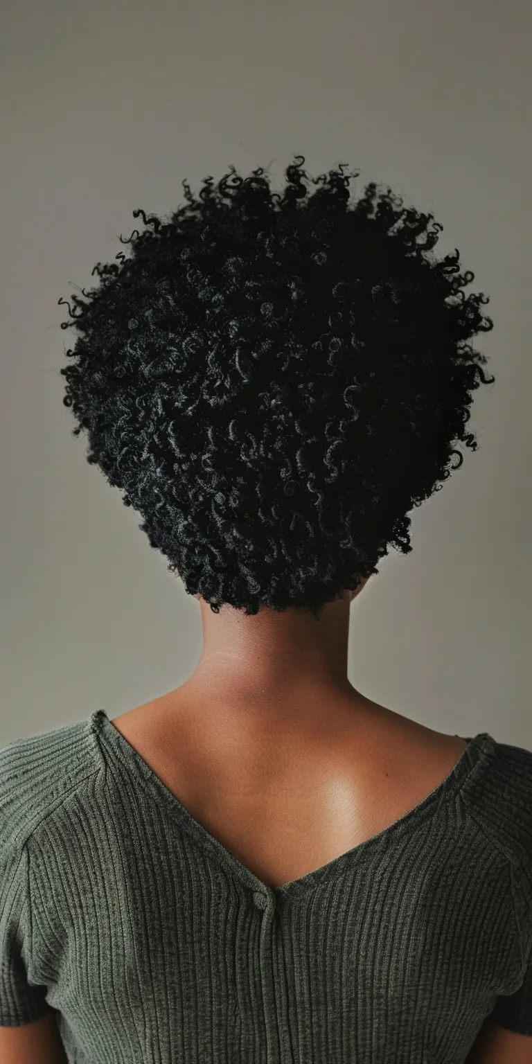 short natural hairstyles Digital perm, Kinky hair, Afro puffs, Asymmetric cut, Jheri curl