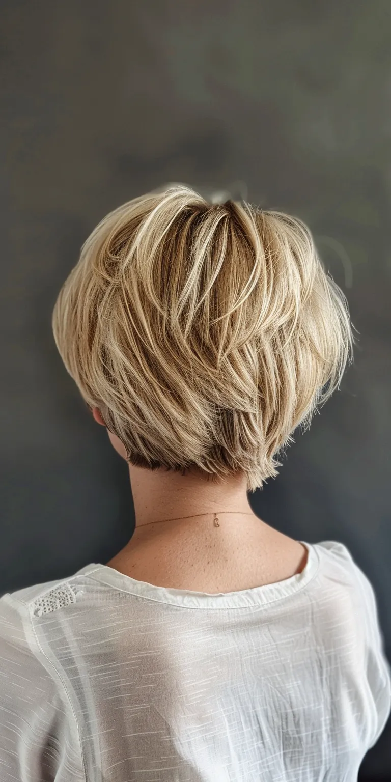 short shag hairstyles Asymmetric cut, Short brush Pixie Professional Digital perm