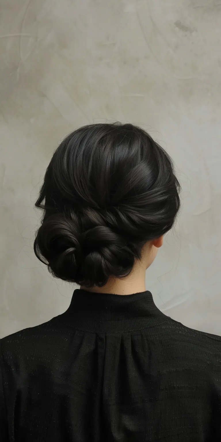 hairdo simple Updo, Chignon, French twist, Japanese women's hairstyles, Milkmaid braid