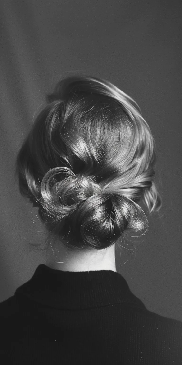 blowout hairstyle Chignon, Updo, Milkmaid braid, French twist, Finger wave