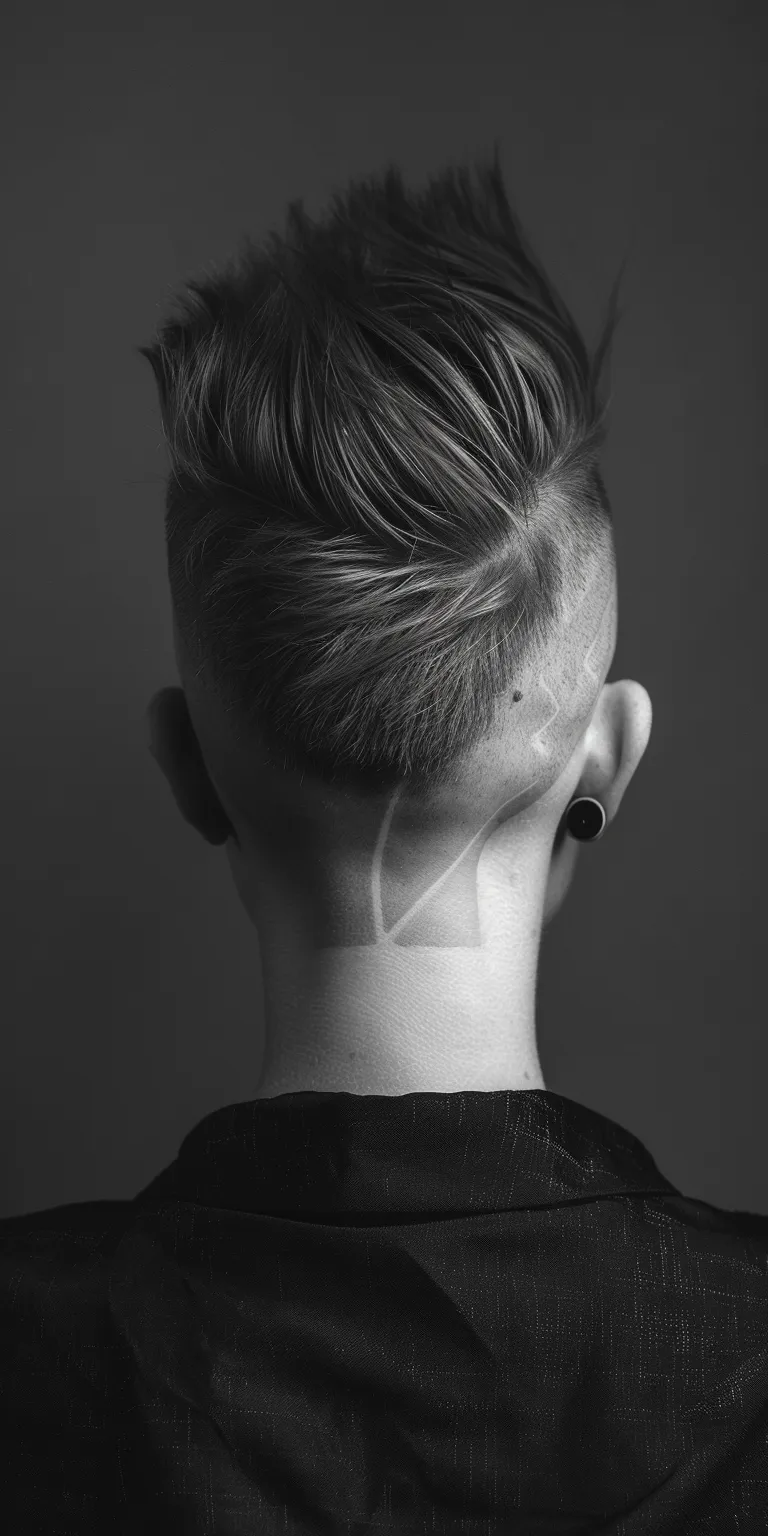 high fade hairstyle Mohawk, Pompadour, Asymmetric cut, Short brush Tonsure