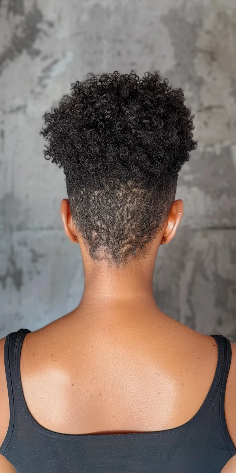 big chop hairstyles Short brush cut, Asymmetric Digital perm, Kinky hair, Professional cut