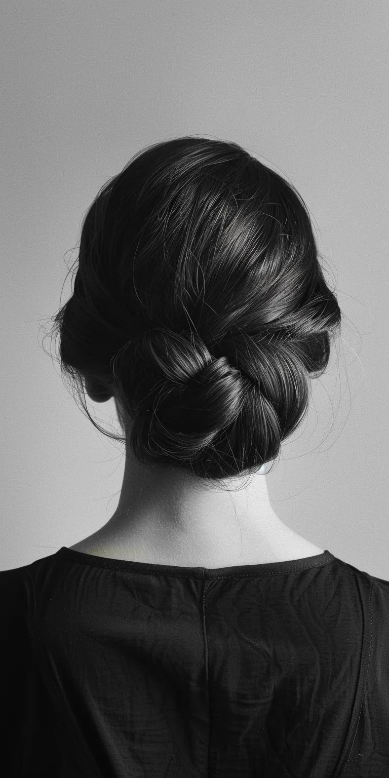 90 hairstyles Chignon, Updo, Milkmaid braid, French twist, Ballerina bun