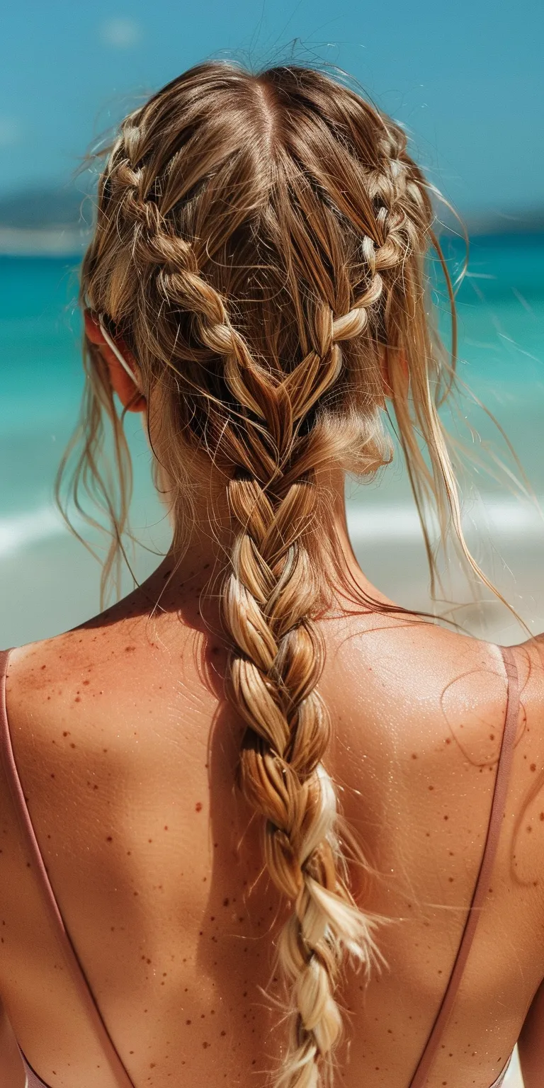 vacation hairstyles Waterfall braids, French braid, Boho Braid, Hair twists