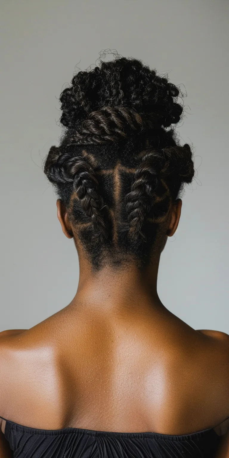 4c hairstyles Hair twists, Waterfall braids, French twist, Finger wave, Crochet braids