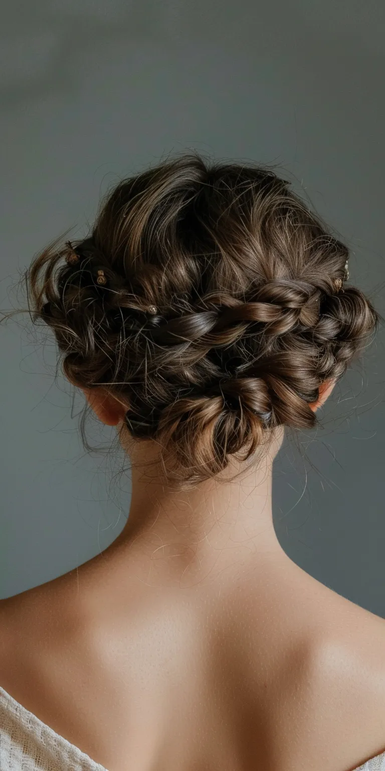 claw clip hairstyles Milkmaid braid, Waterfall braids, Updo, French Chignon