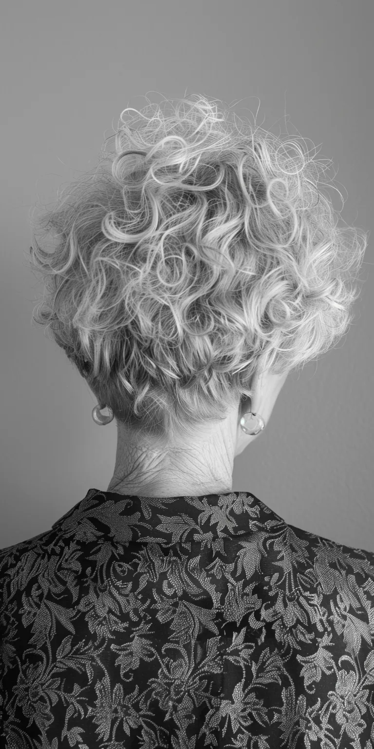 short curly haircuts for women Digital perm, Asymmetric cut, Short brush Updo, Pixie cut