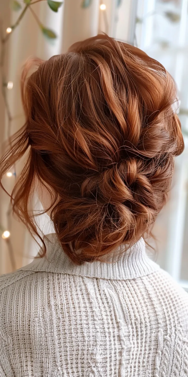 holiday hairstyles Updo, French twist, Chignon, Milkmaid braid, braid