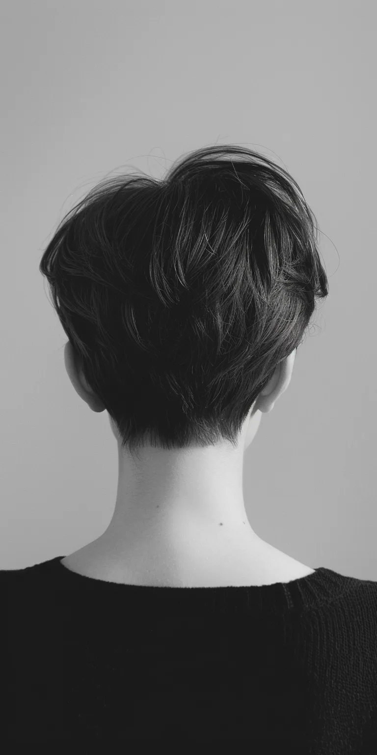 short thick hairstyles Asymmetric cut, Chignon, Pixie Short brush Tonsure