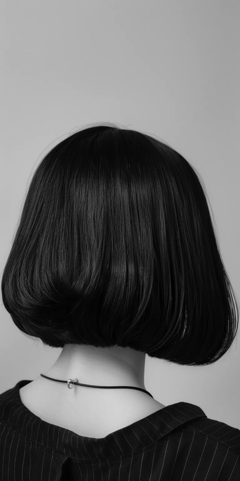 bob hairstyles with fringe Asymmetric cut, Bob Short brush Finger wave, Pompadour