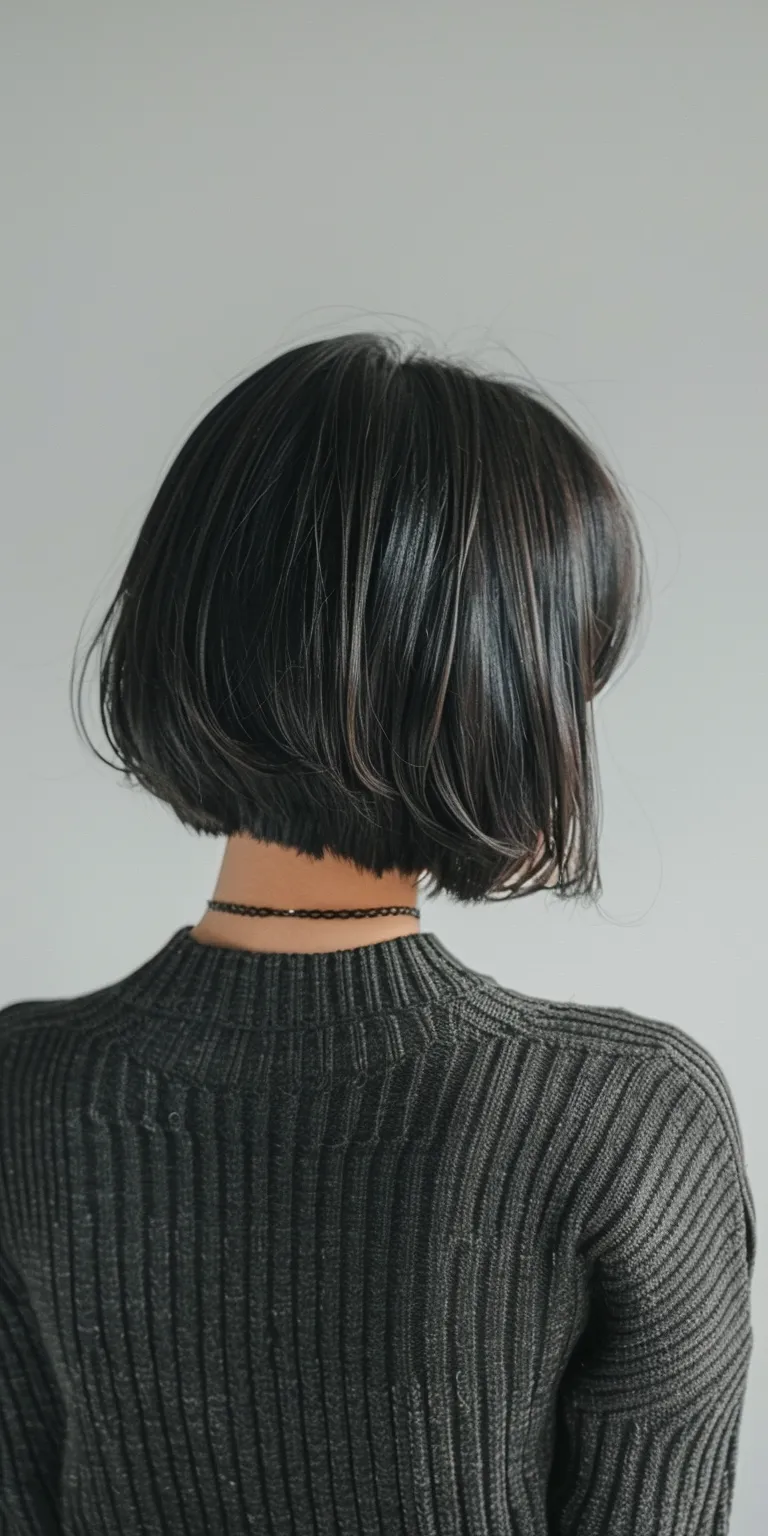 hair cutting style Asymmetric cut, Bob Short brush Layered hair, Butterfly haircut