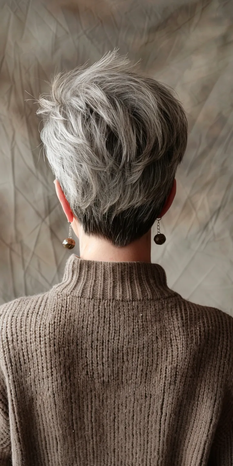 short haircuts for older women Asymmetric cut, Pompadour, Short brush Pixie Tonsure