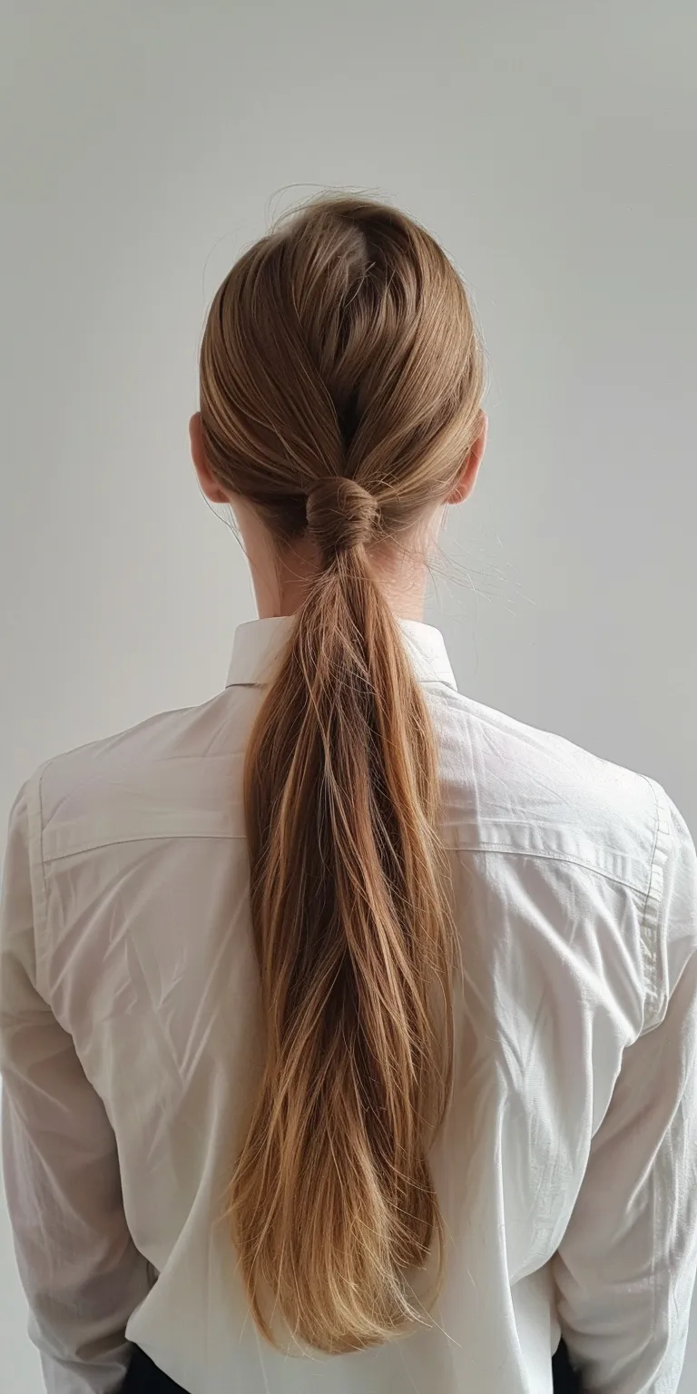 long ponytail French twist, braid, Ponytail, Updo, Braid