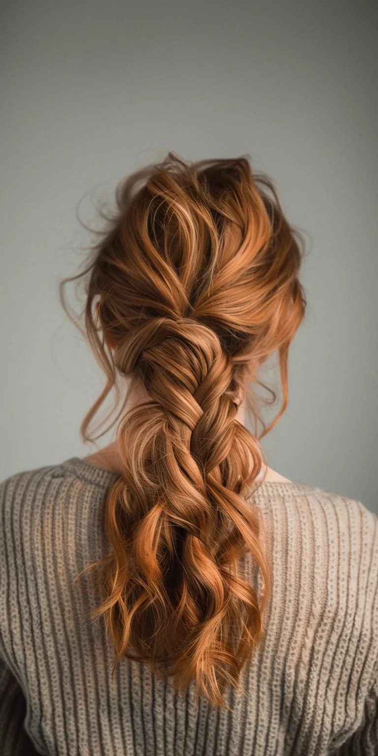 types of hairstyle Waterfall braids, French braid, Braid, Boho Updo