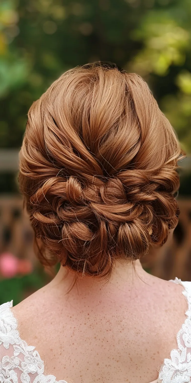 wedding hairstyles for short hair Updo, Chignon, French twist, Milkmaid braid, braid