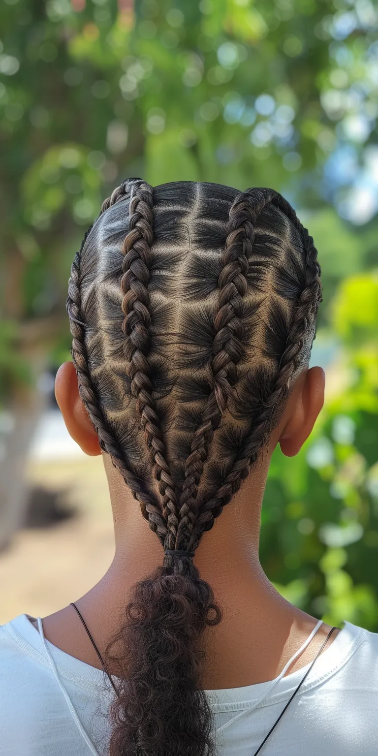 braids with fade Cornrows, Waterfall braids, French braid, twist, Hair twists